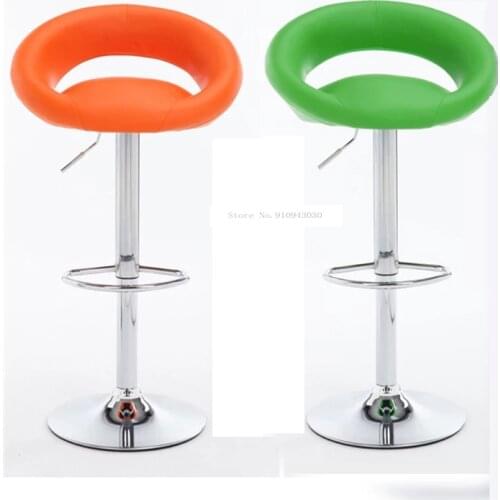 Lifting Swivel Bar Counter Chair Rotating 60-80CM Height Adjustable Stainless Steel Bar Stool Chair With PU Leather Backrest