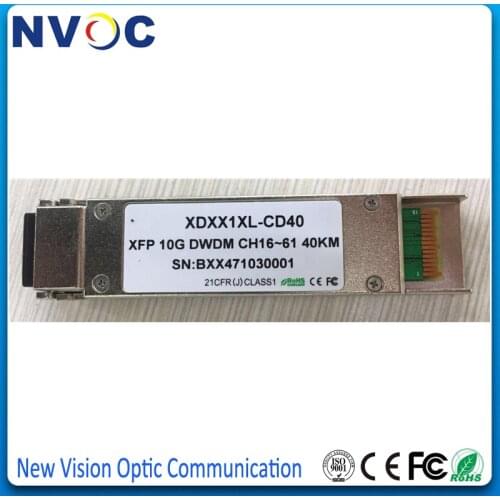 2Pcs/Lot,DWDM-XFP-ER 10G 40KM C-Band1563.86~1528.77nm DWDM XFP Transceiver with DDM,Fiber Optic ITU GridM LC DWDM SFP Module