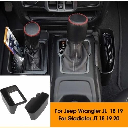 Gear Shifter Console Side Storage Box Side Organizer Tray for 2018-2019 Jeep Gear Shifter Console Storage Box