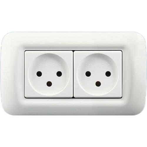 Socket Power Israel,israel Sockets and Switches,16A 2-position PC panel with 3-hole wall socket,AC 220V-250V 140mm*80mm