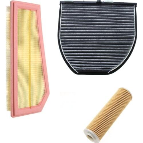 Cabin Filter Air Filter+Oil Filter 3 Pcs For Mercedes E-CLASS W212 S212 A207 C207 2010-2019 Model Built and External Fiilter Set