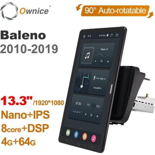 Tesla style 13.3inch DSP PX6 Android 10 Car DVD Player Navigation GPS BT Multimedia Stereo Radio For SUZUKI Baleno 2010-2019