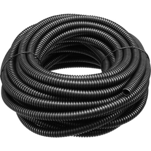 Uxcell Black 1pcs 4.5/10/7/11/6m Length 5.2/6mm Inner Diameter PP Polyethylene Corrugated Conduit Flexible Pipe Hose