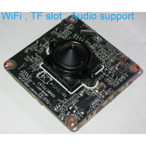 WiFi IPC 720P 1/3" Aptina AR0130 CMOS sensor Hi3518EV200 CCTV IP camera PCB module board +TF slot+audio support (optional parts)