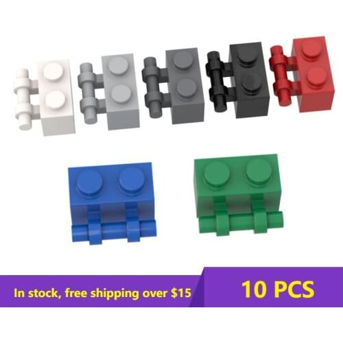10PCS MOC Bricks 30236 Brick Modified 1 X 2 with Handle for Building Blocks Parts DIY Educational High-Tech Parts Toys