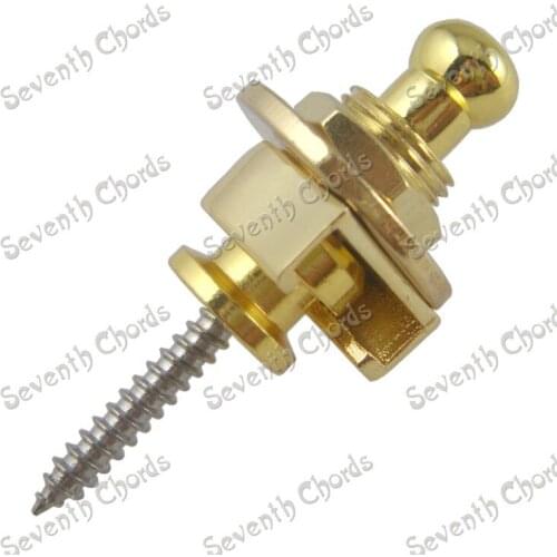 10 pcs Gold Guitar Bass Strap Locks Skidproof Straplock locking Pegs Pins, Guitar Strap buttons Pins metal end