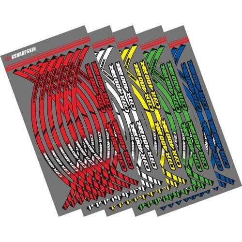 12 Strips Motorcycle Wheel Sticker Reflective Rim Stripe outer Rim Accessory Stickers For HONDA CBR400RR CBR 400RR