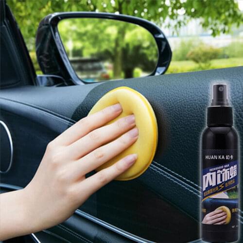 120ml Automotive Interior Wax Multi-Purpose Car Cleaner Tire Wax Plastic Leather Polishing Wax Paint Care