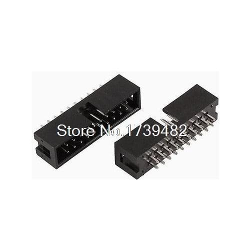 2 Pcs Straight 20 Terminals 2mm Pitch Double Row IDC Box Headers Connectors