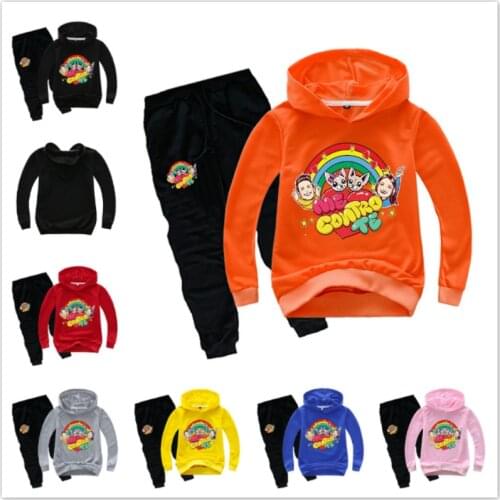 Cartoon Me Contro Te Kid Girl Clothing Sets Baby Boys Clothing Sets Toddler Sweatshirt Hooded Children Clothing Sport 2PCS Suits