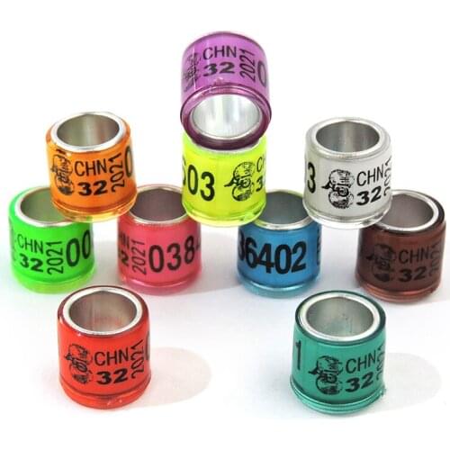 20 Pcs Pigeon Foot Ring With Word Earrings 2021 Quality Durable Bird Ring Pheasant Foot Ring Multicolor Bird Tools