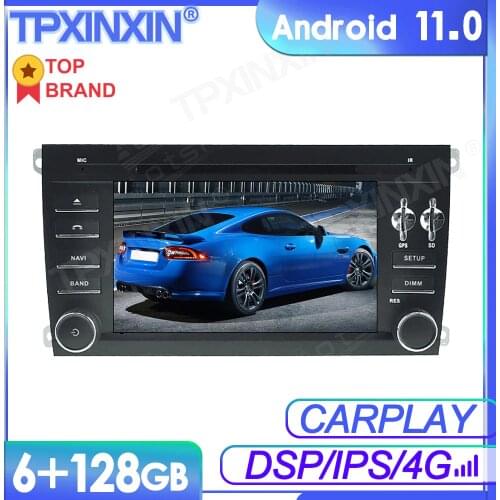 6+128G Android 11 For Porsche Cayenne 2003 -2010 Car Multimedia Player GPS Navi Audio Stereo Screen DVD Head Unit Tape Recorder