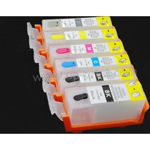 6 colors For CANON MG6240 MG8240 MG6140 MG8140 refillable ink cartridge kit PGI425 BK CLI-426 PGI-425