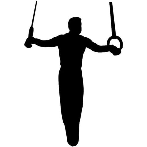 9*13.3CM The Mens Gymnastics Rings Personalized Custom Project Car Stickers Personalized Vinyl Reflective Decals C7-0486