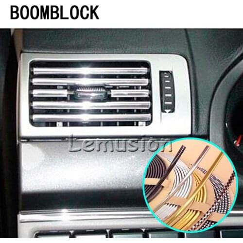 BOOMBLOCK 3m Car Body Styling Chrome Strip Stickers For Mercedes W204 W210 AMG Benz Bmw E36 E90 E60 Fiat 500 Volvo S80