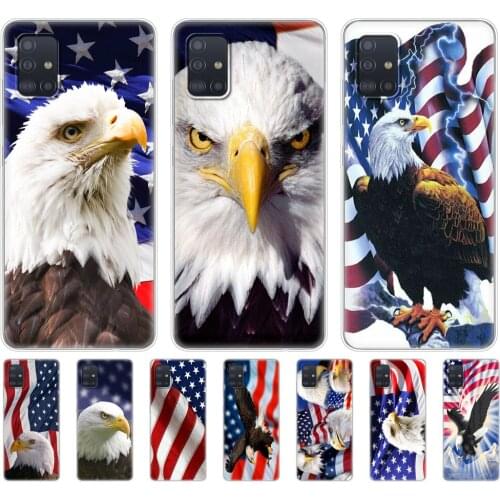 Case For samsung galaxy A31 A41 A51 A71 A01 A81 A91 A11 A30S A20S A21S A50S M11 M21 M31 M30S M40S Eagles Flag of America