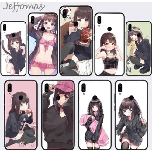 Girl anime cute Menhera chan Phone Case For Xiaomi Redmi 7 8 9t a3 9se k20 mi8 max3 lite 9 note 9s 10 pro