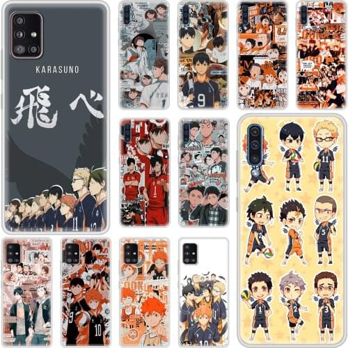 Haikyuu Hinata Attacks Anime Phone Case For Samsung Galaxy A51 A71 A21s A12 A02s A50 A10 A20e A31 A30 A40 A41 Shell Matte Cover