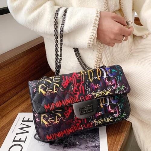 Designer Handbags High Quality Shopper Small Chain Crossbody Bags for Women 2021 Summer Printed Shoulder Bag Ladies Clutch Purse