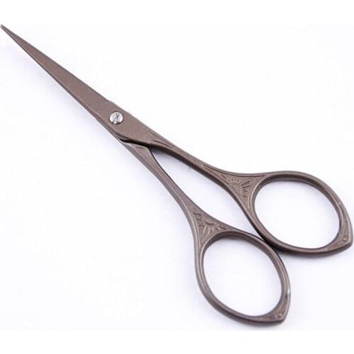 European Vintage Tailor Scissors Tesouras Para Costura Handicrafts Household Retro Titanium Scissor Sewing DIY Tools 10cm