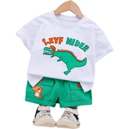 New Summer Baby Girl Clothes Children Boys Cartoon T-Shirt Shorts 2Pcs/Sets Toddler Sports Casual Costume Infant Kids Tracksuits