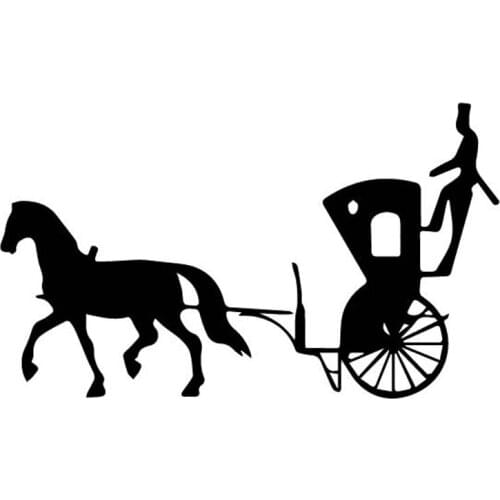 Carriage Clown Playing Acrobatics Exquisite Decals Car Window Stickers Personalized Pvc Waterproof Decals Black/white, 18cm*11cm