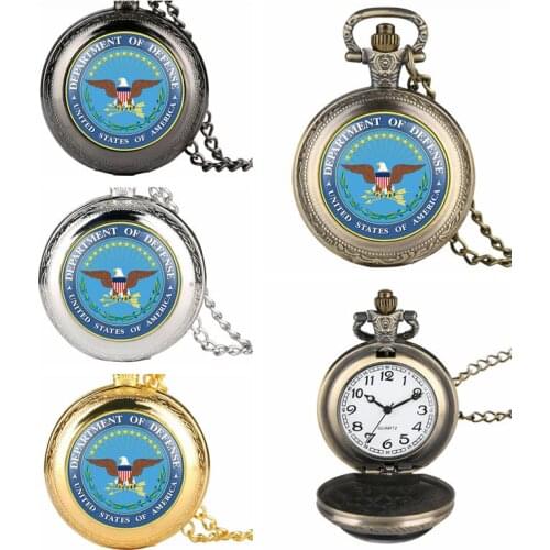 Classic Mens Quartz Pocket Watch Eagle Design Pocket Watch for Boy Arabic Numeral Pocket Watches for Teenager
