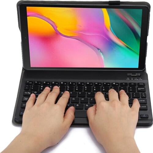 SOONHUA Tablet Keyboard Detachable Keyboards With Protective Cover And USB Charging Cable For Samsung Tab A 10.1 2019 Tablets