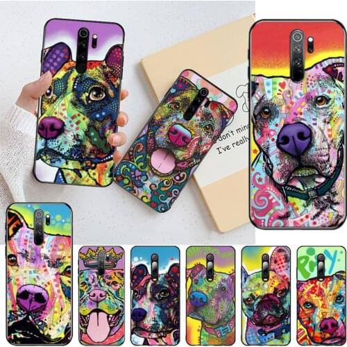 Cute Pitbull Dogs Pop Art Phone Case for Redmi 9A 8A 7 6 6A Note 9 8 8T Pro Max Redmi 9 K20 K30 Pro