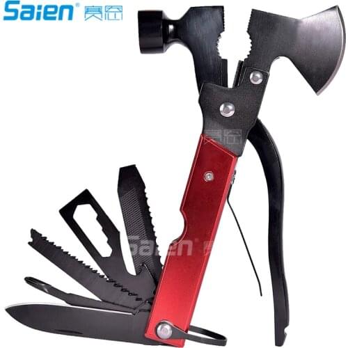 14 in 1 Stainless Steel Multitool in Durable Black Oxide, Gifts for Men & Women, Perfect for Camping, Survival Kit, Outdoors