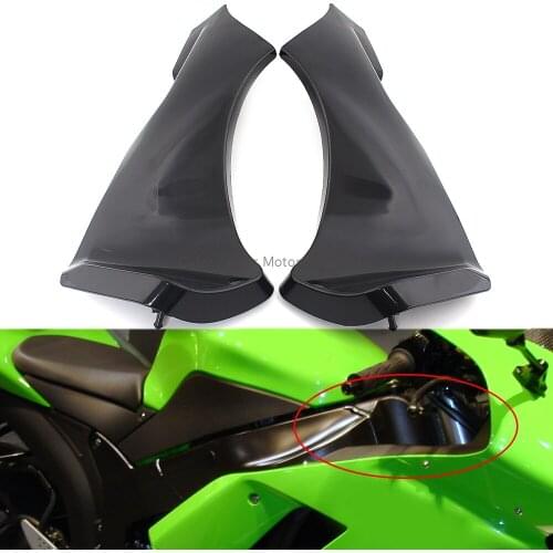 Motorcycle black ABS Plastic imported air duct shell fairing moto Air Duct Tube Cover For KAWASAKI Ninja ZX6R 2005-2006
