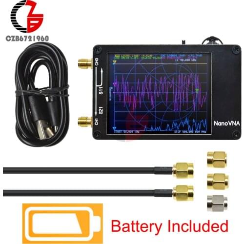 NanoVNA 50KHz-900MHz Vector Network Analyzer 2.8" Digital MF HF VHF UHF Antenna Filter Amplifier SWR Meter Tester USB Type C SMA