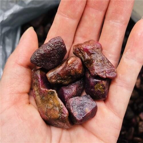 Natural Raw Red Corundum Crystal Rough Specimen Madagascar energy mineral stones and crystals for jewelry making