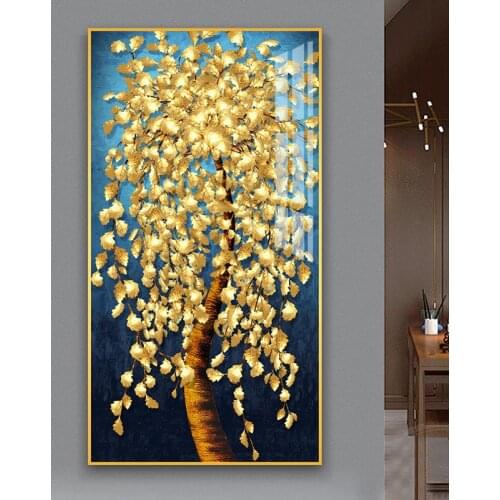 New arrive Golden tree landscape diamond embroidery Large rich tree 3d Picture of rhinestone diy mosaic diamant painting money