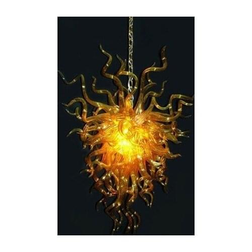 Latest Crystal Lighting Hand Blown Glass Gold Chandelier for Home Decor