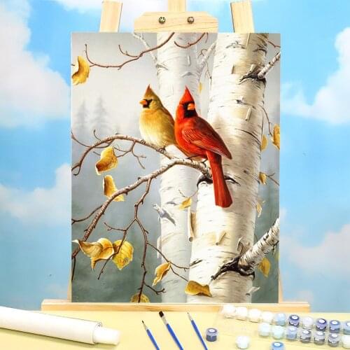 Animal Bird DIY Painting By Numbers Complete Kit Oil Paints 40*50 Boards By Numbers Loft Wall Picture Kids Wall Handiwork