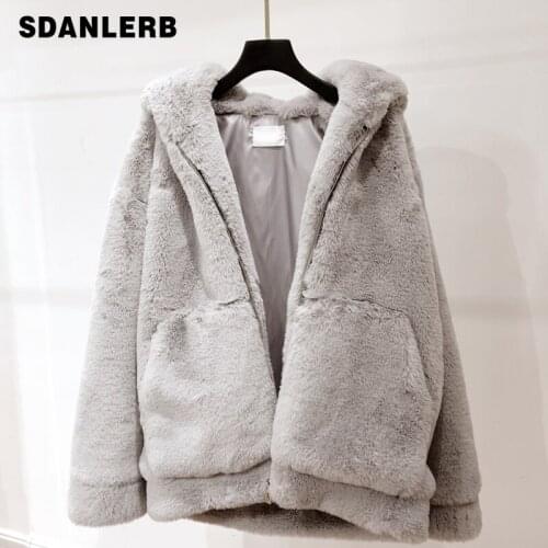 SDANLERB Long Fur Coats
