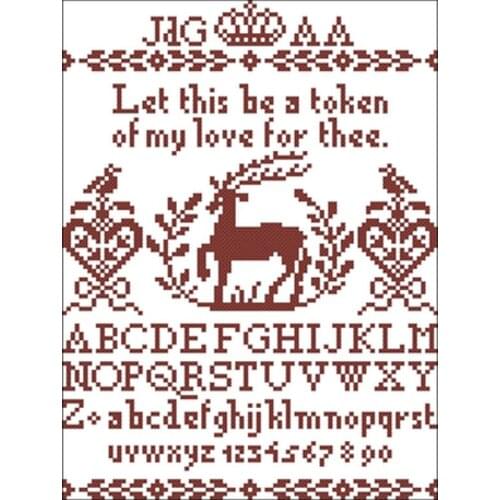 Symbol of love-deer patterns Counted Cross Stitch 11CT 14CT 18CT DIY Chinese Cross Stitch Kit Embroidery Needlework Sets