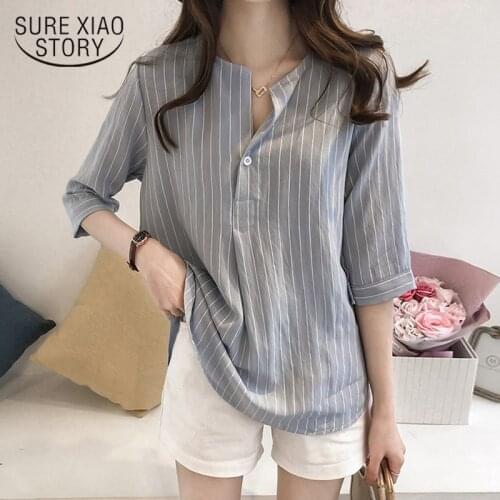 SURE XIAO STORY Women's Striped Shirts