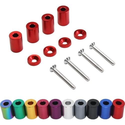 Universal Racing Aluminum 1" Billet Hood Vent Spacer Riser Kits For All Turbo / Engine/Motor Swap 6mm Hole