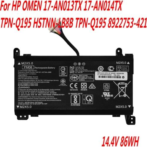 High Quality 14.6V 83.22Wh FM08 Laptop battery For HP OMEN 17-an013TX 17-an014TX TPN-Q195 HSTNN-LB8B TPN-Q195 8922753-421