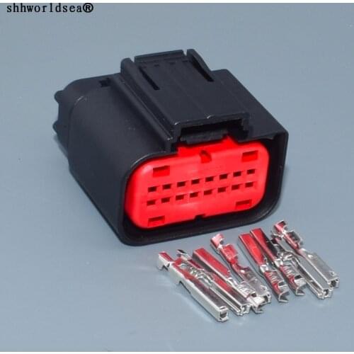 Worldgolden 16pin 1.0mm auto electric plug connector wiring harness cable waterproof connector 1438031-1