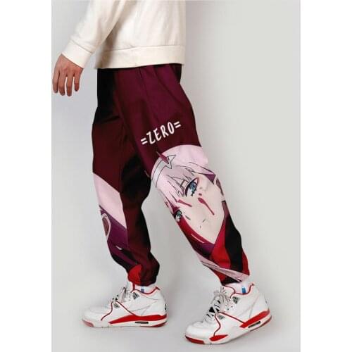 Japan Anime Cartoon Darling In The Franxx 3D Joggers Pants Men/Women Sweatpants Hiro Zero Two Printing Oversize Clothing