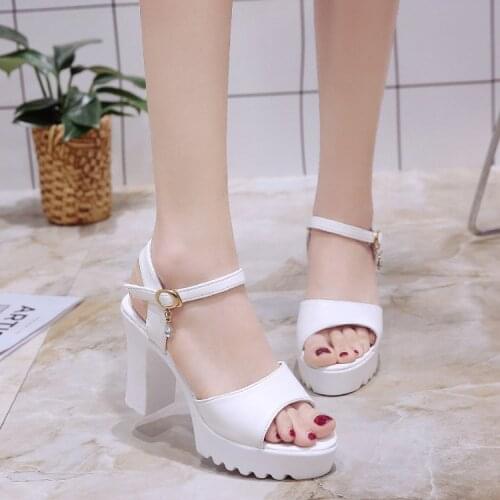 Women Sandals 2018 Summer New Open Toe Fish Head Fashion platform High Heels Wedge Sandals female shoes women shoes
