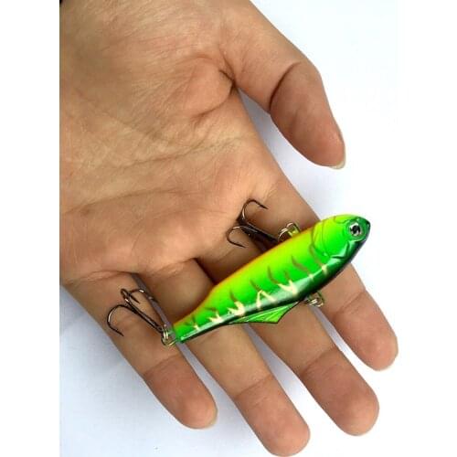 1PCS 7.5cm 24g winter VIB fishing lure hard bait with lead inside ice sea fishing tackle diving swivel jig wobbler lure