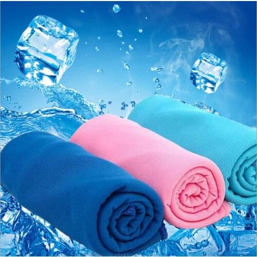 1pc Cooling Chill Towel Ice Cool Towel Sweat-Absorbent Pad Instant Cool Relief Soft Breathable Ice Cold Summer Exercise Yoga