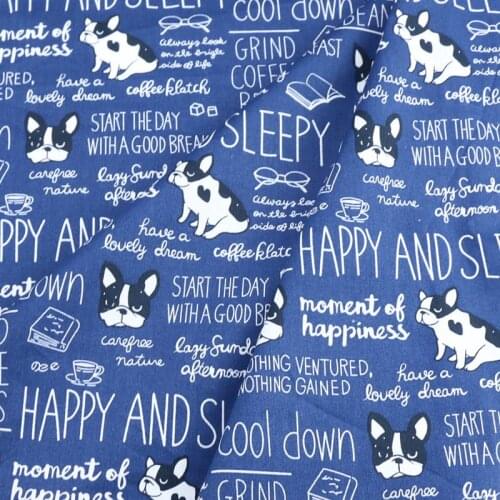 160cm*50cm alphabet puppy baby Cotton Fabric Cloth Sewing Quilting bedding apparel dress diy patchwork fabric infant cloth