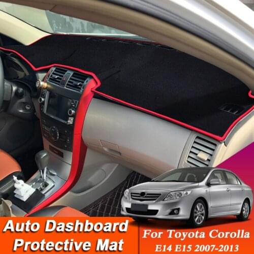 Car Styling For Toyota Corolla E14 E15 2007-2013 LHD&RHD Dashboard Mat Protective Interior Anti-Pad Shade Cushion Auto Accessory