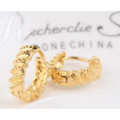 Bangrui Fashion New Gold Hoop Earrings for Women 2017 Girls Lady Gift ZZN Best Quality Jewelry