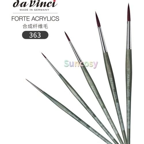 Da Vinci Modeling Series 363 Forte Gaming and Craft Brush, Decorative Art , Round Extra-Strong Synthetic with Blue-Green Handle